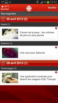Radio-Canada android App screenshot 1